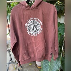 Volcom Men's Crewneck Sweater in Reddish Brown